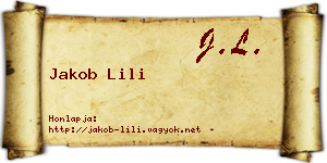 Jakob Lili névjegykártya