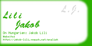 lili jakob business card